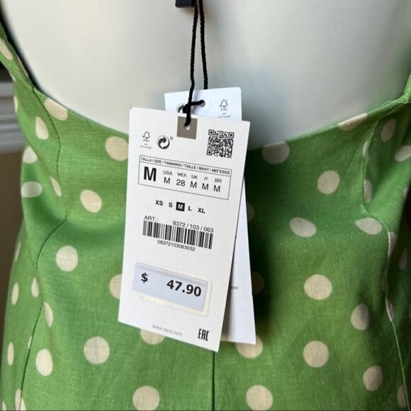 ZARA POLKA DOT PRINT DRESS | 8372/103 - Picture 3 of 5